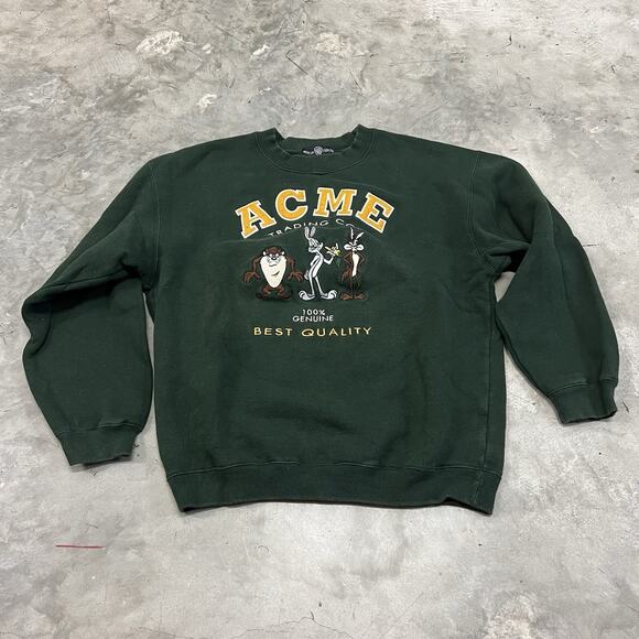 Vintage 1995 Acme Trading Company Looney Tunes Sweatshirt XS Warner Brothers - Picture 1 of 6